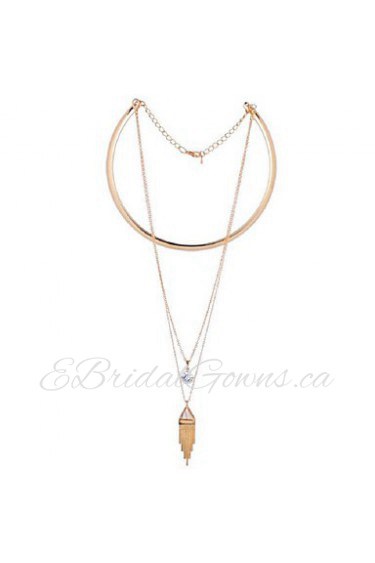 Women's Alloy Necklace Daily Crystal