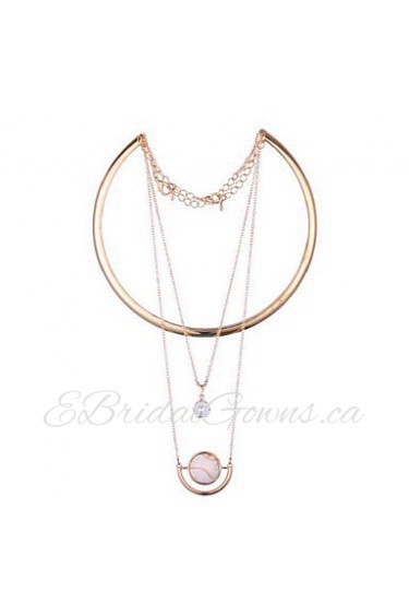 Women's Alloy Necklace Daily Cubic Zirconia