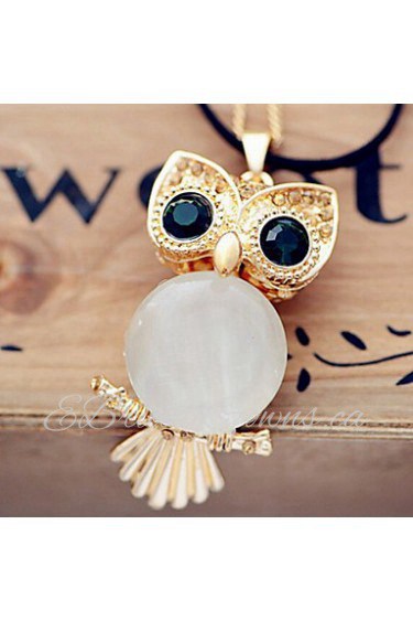 Lucky Star Women's Vintage Small Owl Chain Necklace