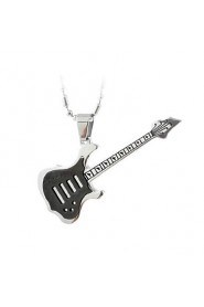 Stainless Steel Guitar Necklace (Four Colors)