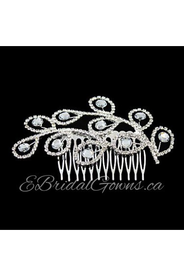 Women's / Flower Girl's Alloy Headpiece-Wedding / Special Occasion Hair Combs Clear Round