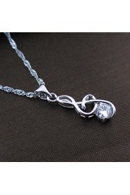 Women's Silver Necklace Wedding / Engagement / Birthday / Party / Daily / Office & Career Rhinestone