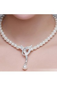 Anniversary / Wedding / Engagement / Birthday / Gift / Party Necklace with Rhinestones/Pearls