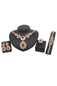 New fashion trendy gold plated (necklace,bracelet,earrings)jewelry sets