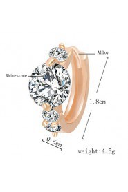 Luxury Popular Temperament Transparent ZirconHoop Earrings