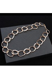 Stylish Atmosphere Chain Necklace Big Diamond