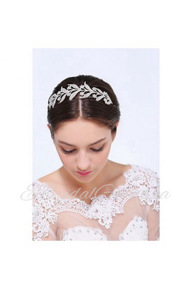 Women's Sterling Silver / Alloy Headpiece-Wedding / Special Occasion / Casual Headbands 1 Piece Clear Round