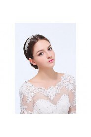 Women's Sterling Silver / Alloy Headpiece-Wedding / Special Occasion / Casual Headbands 1 Piece Clear Round