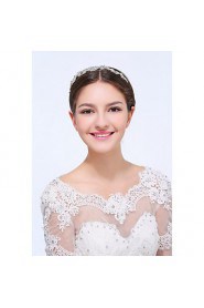 Women's Sterling Silver / Alloy Headpiece-Wedding / Special Occasion / Casual Headbands 1 Piece Clear Round