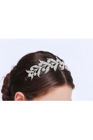 Women's Sterling Silver / Alloy Headpiece-Wedding / Special Occasion / Casual Headbands 1 Piece Clear Round