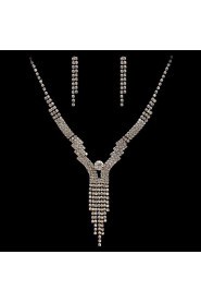 Jewelry Set Women's Anniversary / Wedding / Engagement / Gift / Party / Special Occasion Jewelry Sets Alloy / Rhinestone Rhinestone