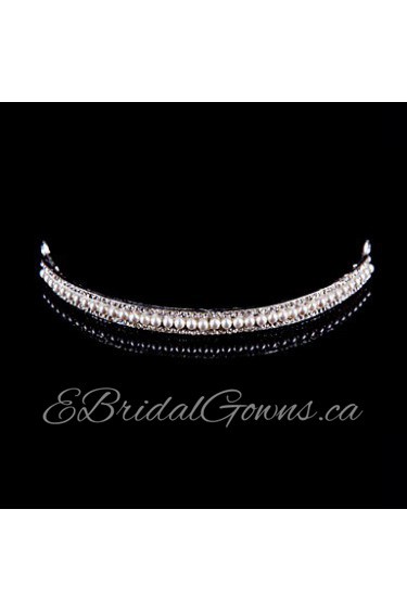 Women Alloy Tiaras With Imitation Pearl/Rhinestone Wedding/Party Headpiece