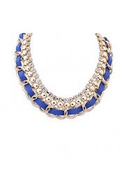 Fashion Wild Short Paragraph Clavicle Chain Weave Of Interlocking Diamond Necklace Ms.