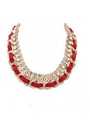 Fashion Wild Short Paragraph Clavicle Chain Weave Of Interlocking Diamond Necklace Ms.