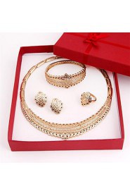 Fashion gold plated Necklace(Necklace, Earring, Bracelet, Ring) Jewelry Sets