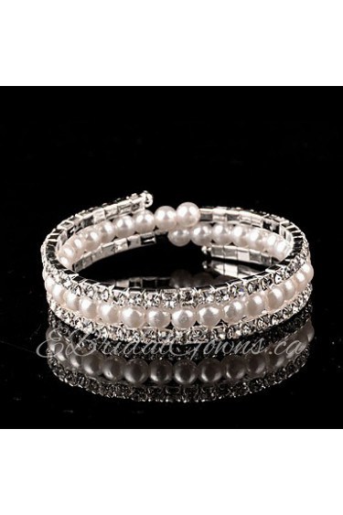 Women's Persona Beads Collection Bracelet Silver / Imitation Pearl Imitation Pearl / Rhinestone