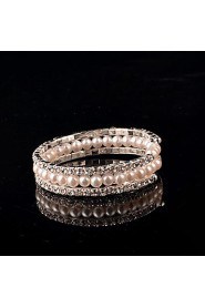 Women's Persona Beads Collection Bracelet Silver / Imitation Pearl Imitation Pearl / Rhinestone