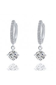 Temperament Fresh Crystal Geometric Shape Earrings