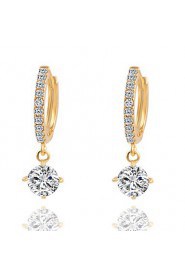 Temperament Fresh Crystal Geometric Shape Earrings