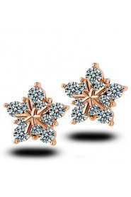 Hot Style Snowflakes Pentagram Stud Earrings