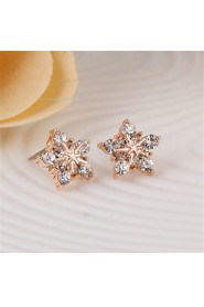 Hot Style Snowflakes Pentagram Stud Earrings