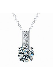 Fashion Shiny Transparent Zircon Crystal Teardrop-shaped Clavicle Chain Necklaces Birthday Gift