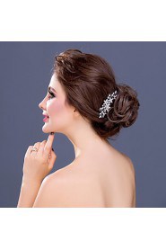 Women's Rhinestone / Alloy Headpiece-Wedding / Special Occasion / Casual Hair Combs 1 Piece Clear Round