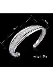 Fashion Sterling Silver Plated Bangle Women's Bracelet