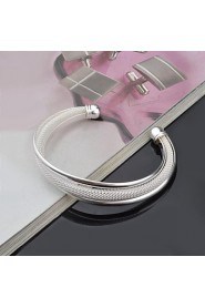 Fashion Sterling Silver Plated Bangle Women's Bracelet