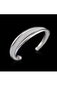 Fashion Sterling Silver Plated Bangle Women's Bracelet