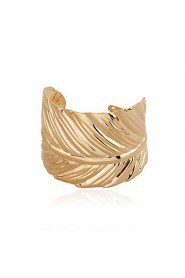 Women's Popular Leaf Alloy Cuff With Bracelet