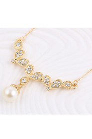 Fashion Angel Wings Pearl Flower Type Temperament Jewelry Sets