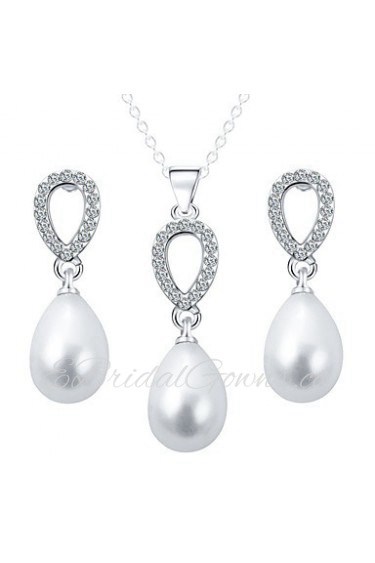 Snow Pearl Water Droplets Shape Jewelry Sets