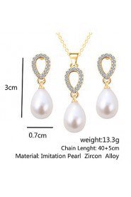 Snow Pearl Water Droplets Shape Jewelry Sets