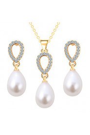 Snow Pearl Water Droplets Shape Jewelry Sets