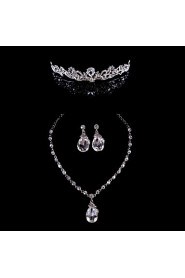 Ladies'/Women's Alloy Wedding/Party Jewelry Set With Rhinestone