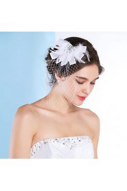 Women's Tulle Headpiece-Wedding / Special Occasion Fascinators Clear Irregular