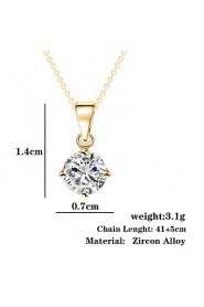 Dream Angel Crystal Transparent Zircon Gold Clavicle Chain Necklaces