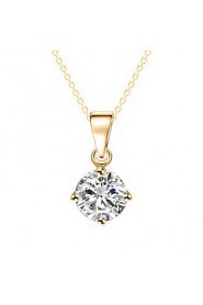 Dream Angel Crystal Transparent Zircon Gold Clavicle Chain Necklaces