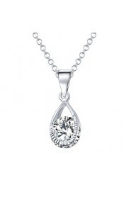 Dream Angel Crystal Teardrop-shaped Transparent Zircon Clavicle Chain Valentines Necklaces