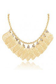 Temperament Leaf Shape Gold Sequins Nightclub Punk Necklaces