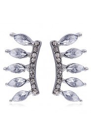 Classic Transparent Crystal Eyelashes Diamond Small Crown Ear Clip