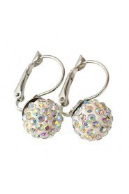 Multicolor Luxury Shiny Crystal Ball Diamond Ball Earrings