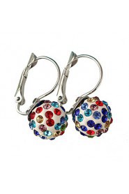 Multicolor Luxury Shiny Crystal Ball Diamond Ball Earrings