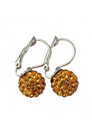 Multicolor Luxury Shiny Crystal Ball Diamond Ball Earrings