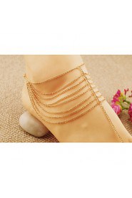 Alloy Multilayer Anklet Bracelet Body Chain