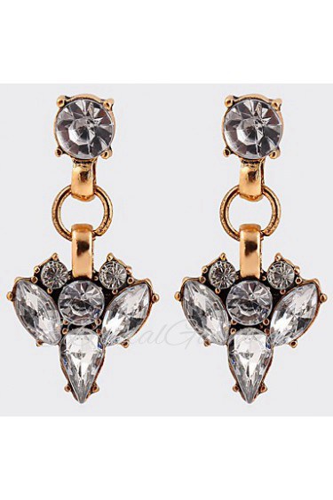 Bohemian Fashion Transparent Crystal Bridal Accessories Earrings