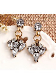 Bohemian Fashion Transparent Crystal Bridal Accessories Earrings