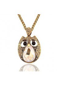 Dazzle Personality Owl Shape Necklaces Sweater Chain