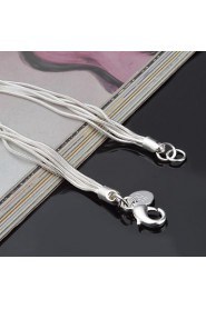 Stylish Sterling Silver Star Dangle Women's Bracelet